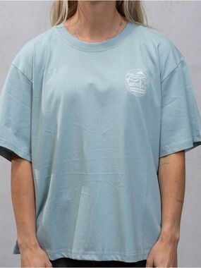 Mount Longboards T Shirt Womens Medium Blue Graphic Surf Skate New Zealand NWT